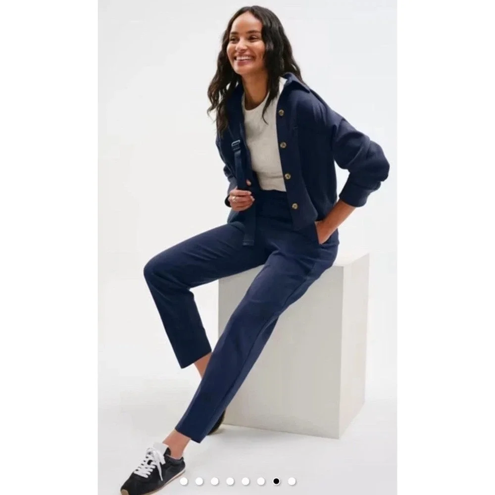 Athleta Endless High Rise Pants Navy Blue Stretch Pockets Women's Size‎ 14 - Picture 6 of 14